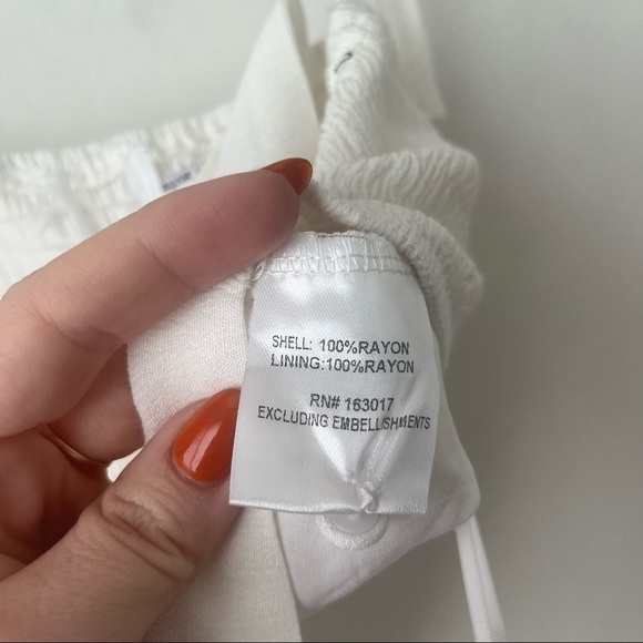 Princess Polly Sadie White Button Front Tie Shoulder Crop Top 10 - Picture 7 of 8